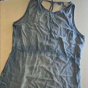 Blue Sleeveless Denim Dress